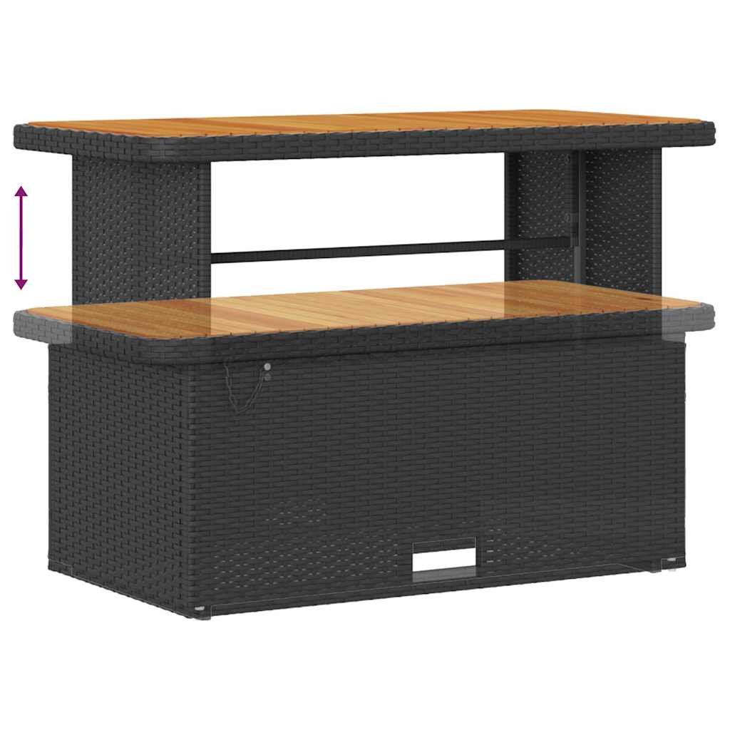 Tuinbankenset met kussen 10 pcs Zwart poly rattan is nu te koop bij PeponiXL, paradijselijk wonen!