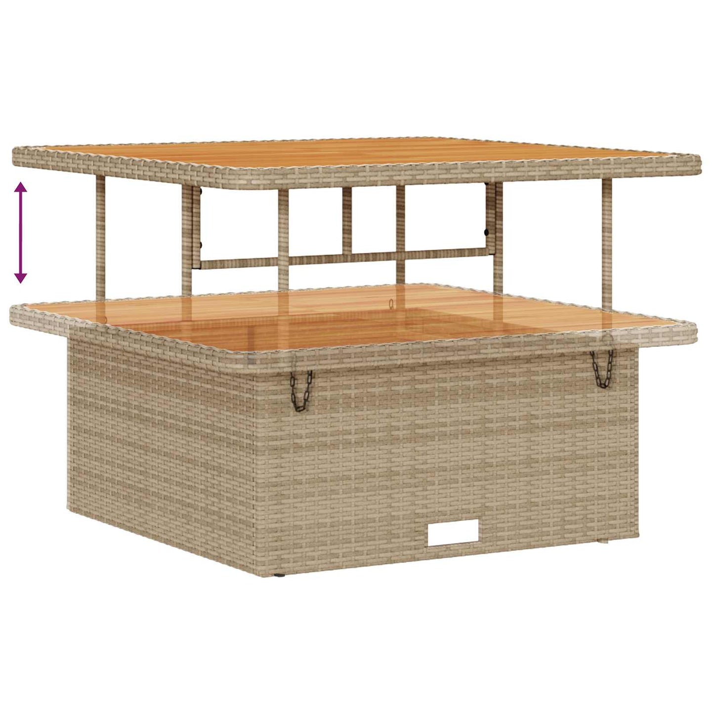 Tuinbankenset 8 pcs Beige poly rattan