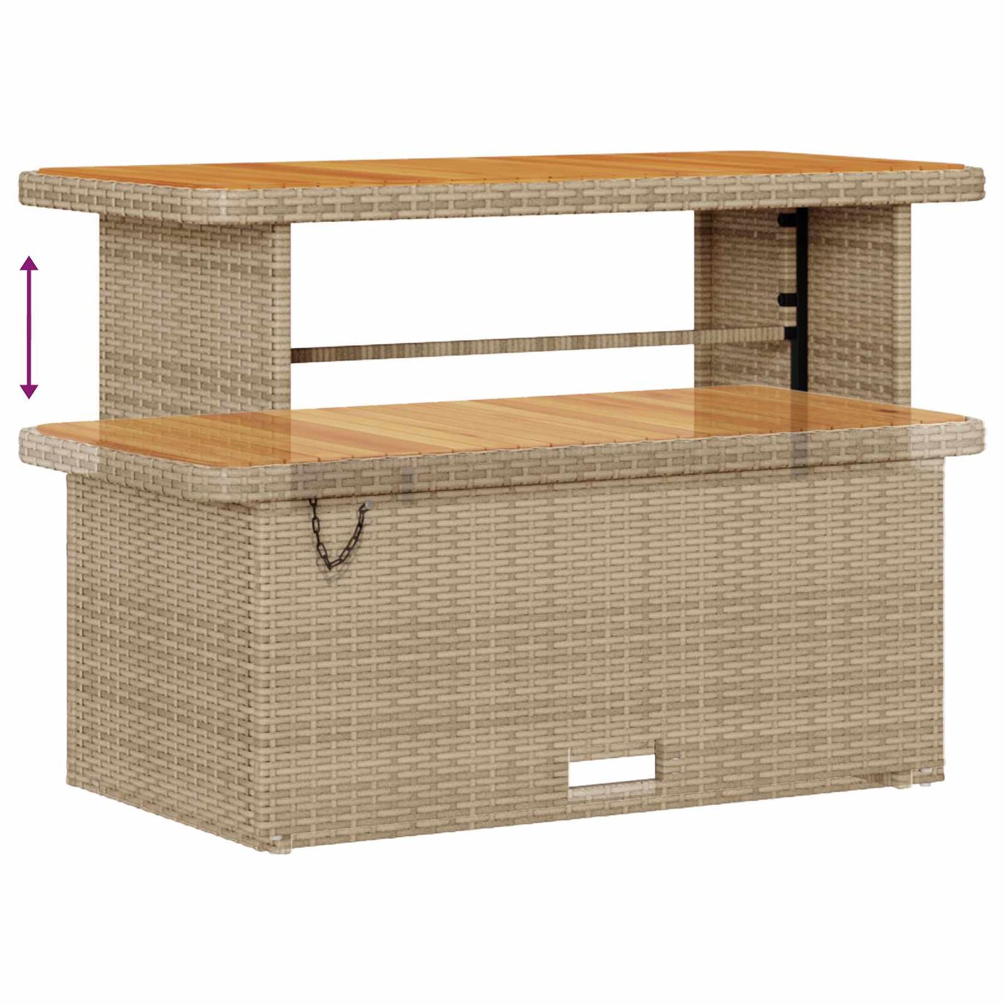 Tuinbankenset 9 pcs Beige poly rattan is nu te koop bij PeponiXL, paradijselijk wonen!