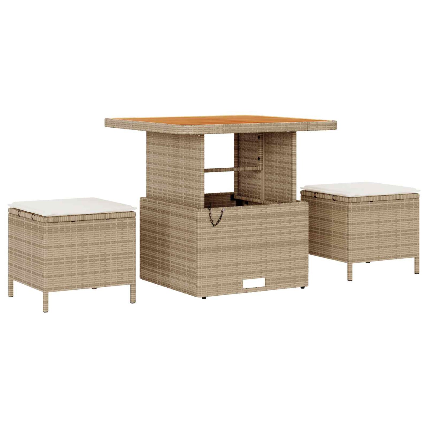 Tuinbankenset 10 pcs Beige poly rattan is nu te koop bij PeponiXL, paradijselijk wonen!