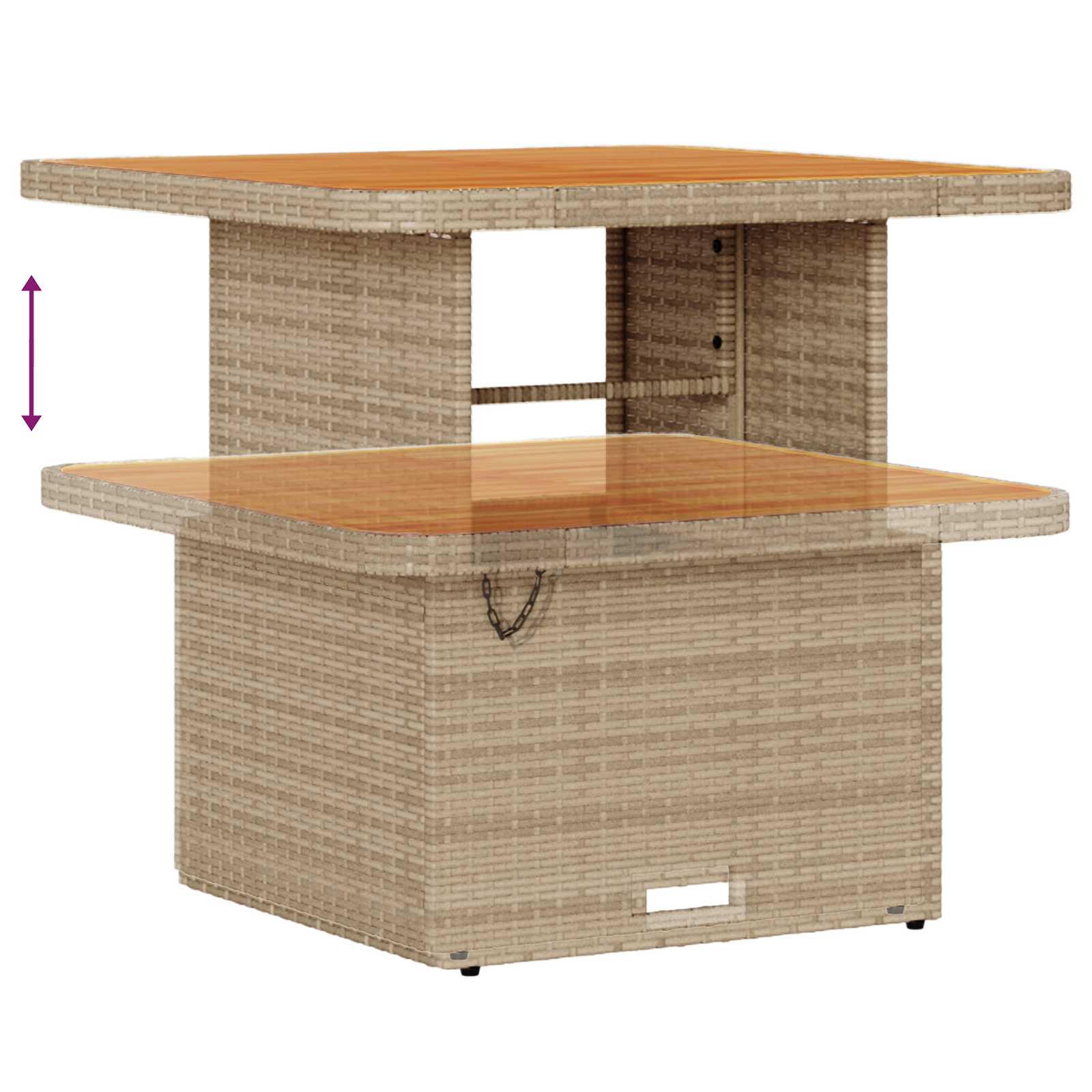 Tuinbankenset 8 pcs Beige poly rattan is nu te koop bij PeponiXL, paradijselijk wonen!