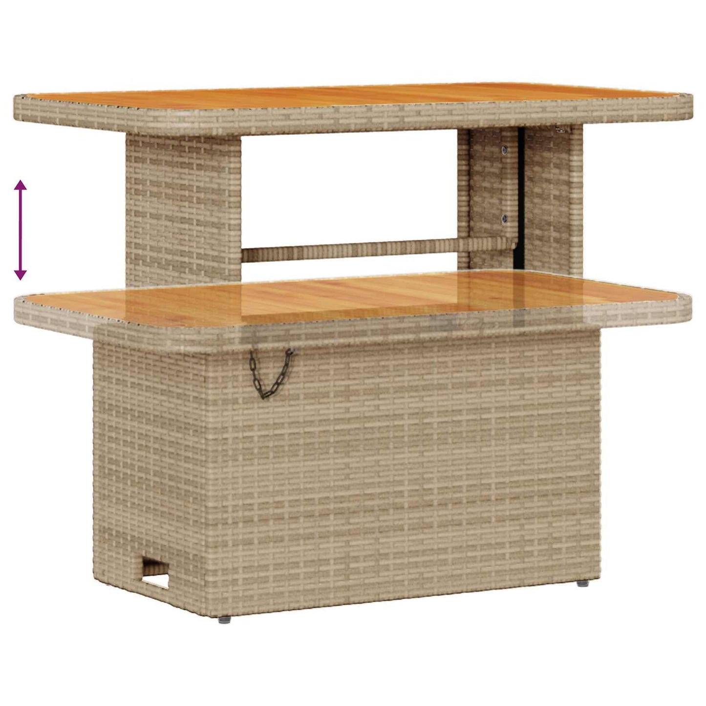 Tuinbankenset 8 pcs Beige poly rattan is nu te koop bij PeponiXL, paradijselijk wonen!