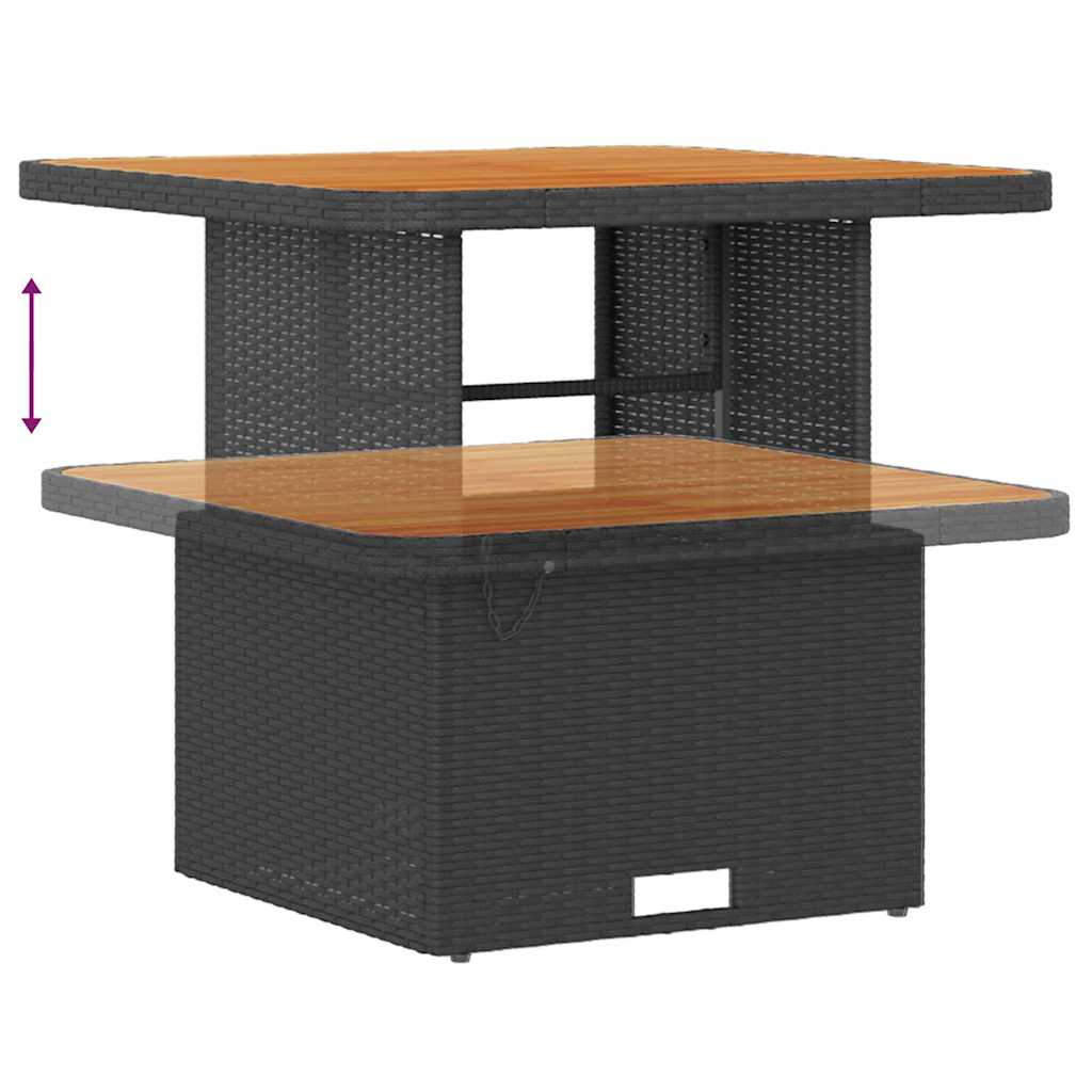 Tuinbankenset 12 pcs Zwart poly rattan is nu te koop bij PeponiXL, paradijselijk wonen!