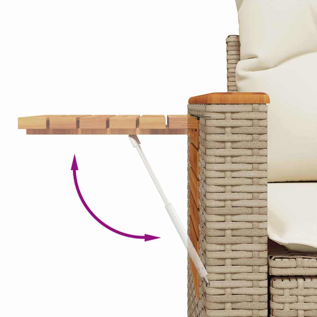 Tuinbankenset met kussen 10 pcs Beige en Crème is nu te koop bij PeponiXL, paradijselijk wonen!