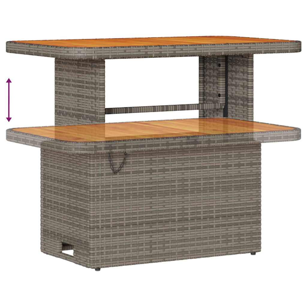 Tuin Sofa Set 10 pcs Grijs Poly rattan en gepoedercoat staal is nu te koop bij PeponiXL, paradijselijk wonen!