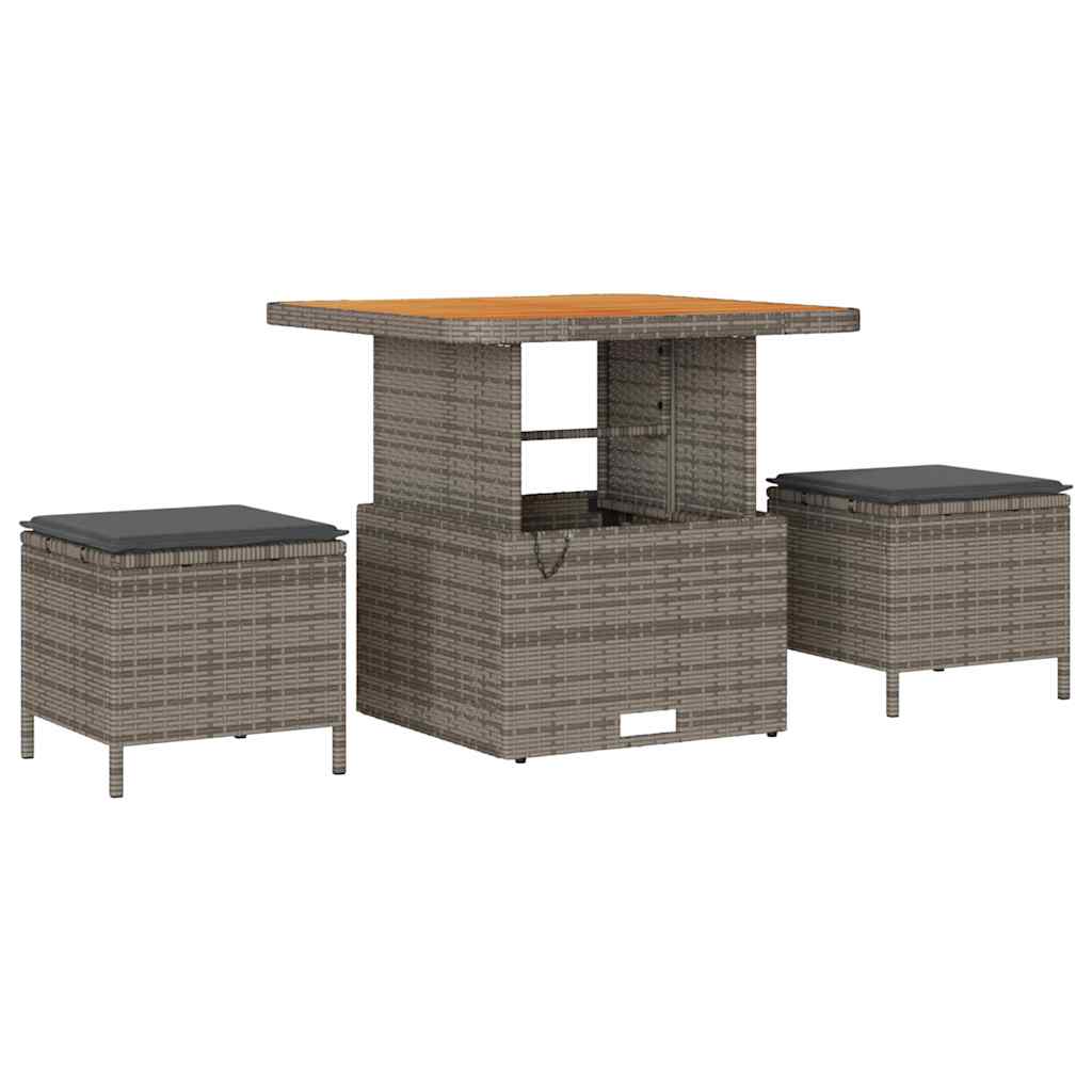 Tuin Sofa Set met kussen 13 pcs Grijs poly rattan is nu te koop bij PeponiXL, paradijselijk wonen!