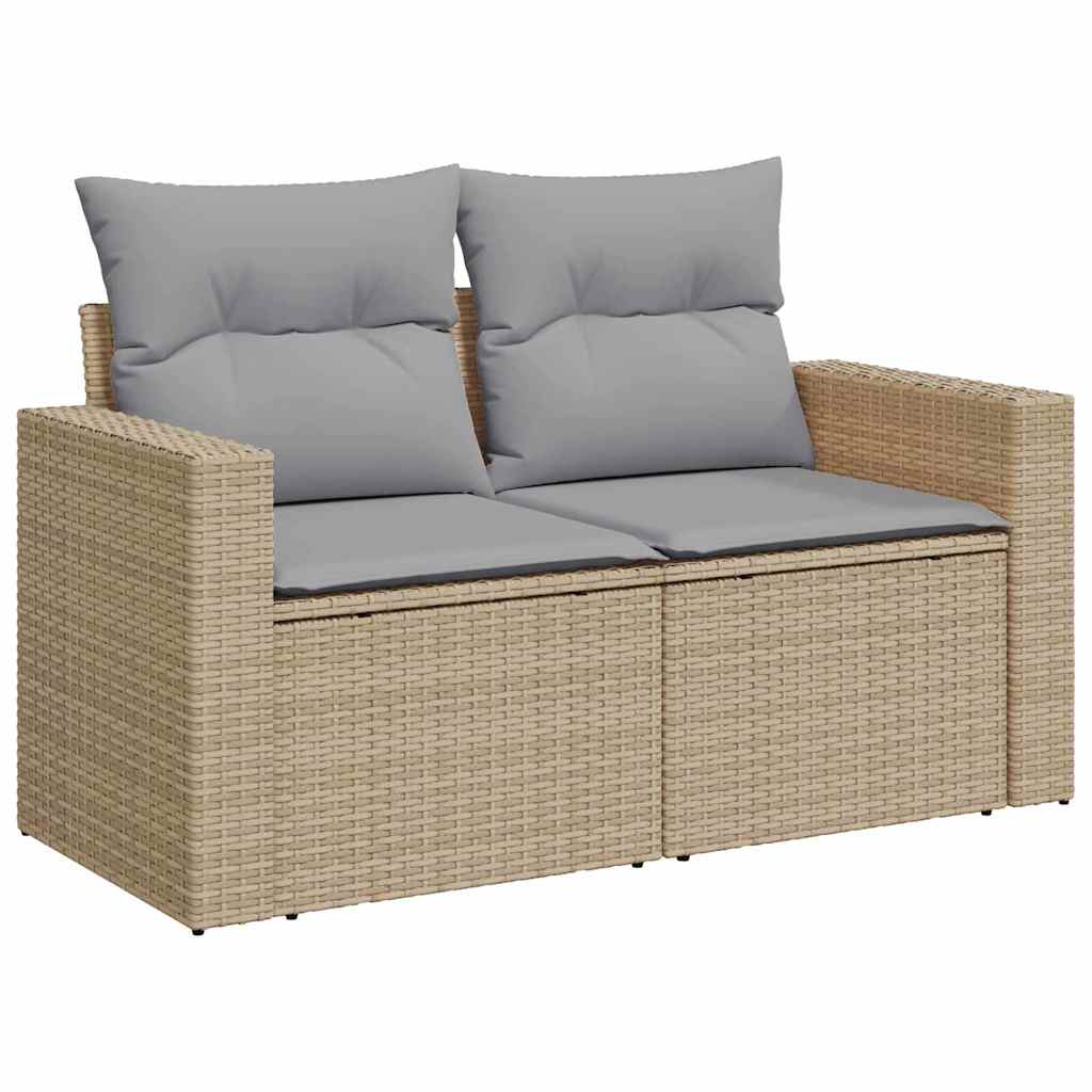Tuin Sofa Set met kussen met opslag 10 pcs beige en lichtgrijs is nu te koop bij PeponiXL, paradijselijk wonen!