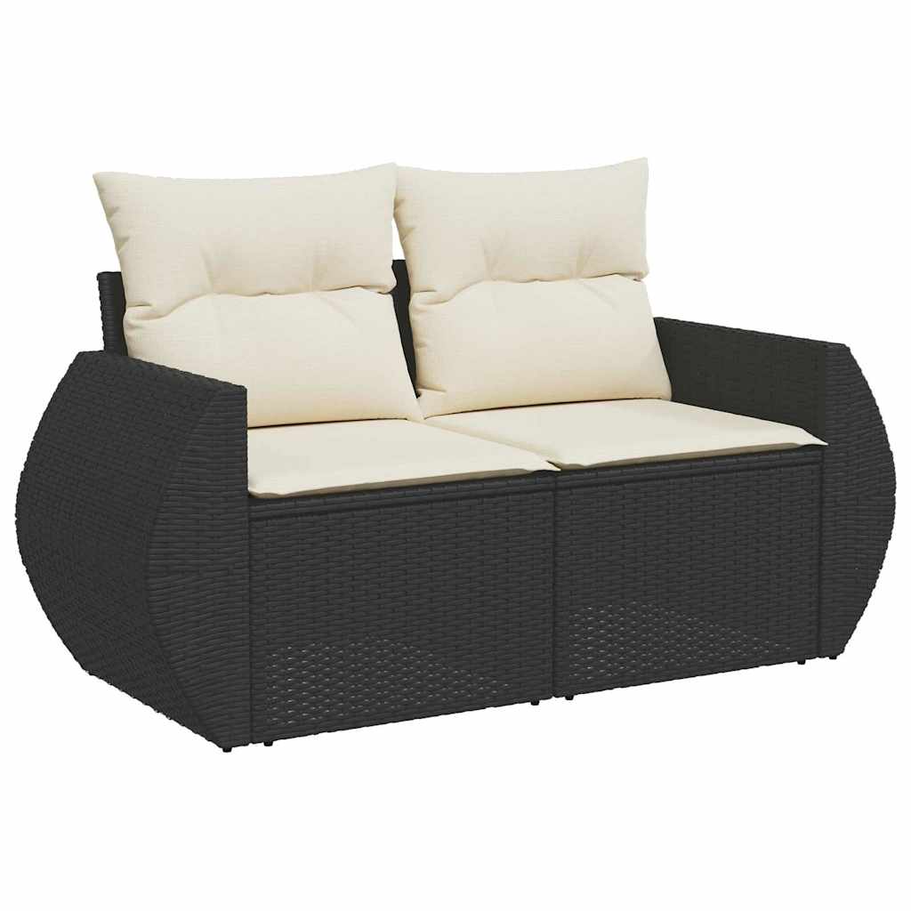 Tuin Sofa Set met kussen met opslag 10 pcs Zwart en crème is nu te koop bij PeponiXL, paradijselijk wonen!