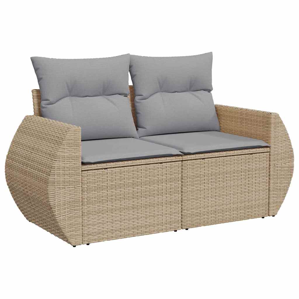Tuin Sofa Set met kussen met opslag 14 pcs beige en lichtgrijs is nu te koop bij PeponiXL, paradijselijk wonen!