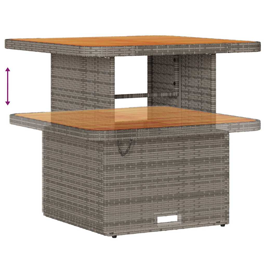 Tuin Sofa Set met kussen met opslag 10 pcs Grijs Poly Rattan is nu te koop bij PeponiXL, paradijselijk wonen!