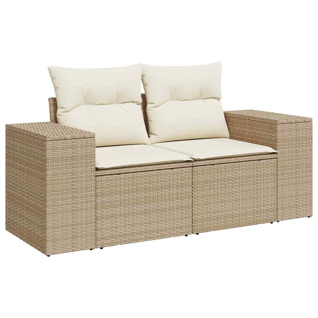 Tuin Sofa Set met kussen 9 pcs Beige en Crème poly rattan is nu te koop bij PeponiXL, paradijselijk wonen!