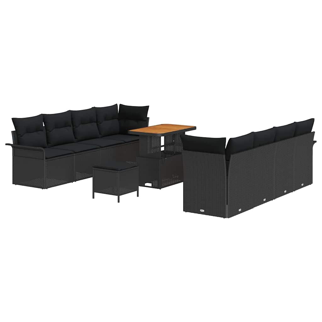 Tuin Sofa Set met kussen met opslag Zwart 90 x 55 x 71 cm is nu te koop bij PeponiXL, paradijselijk wonen!