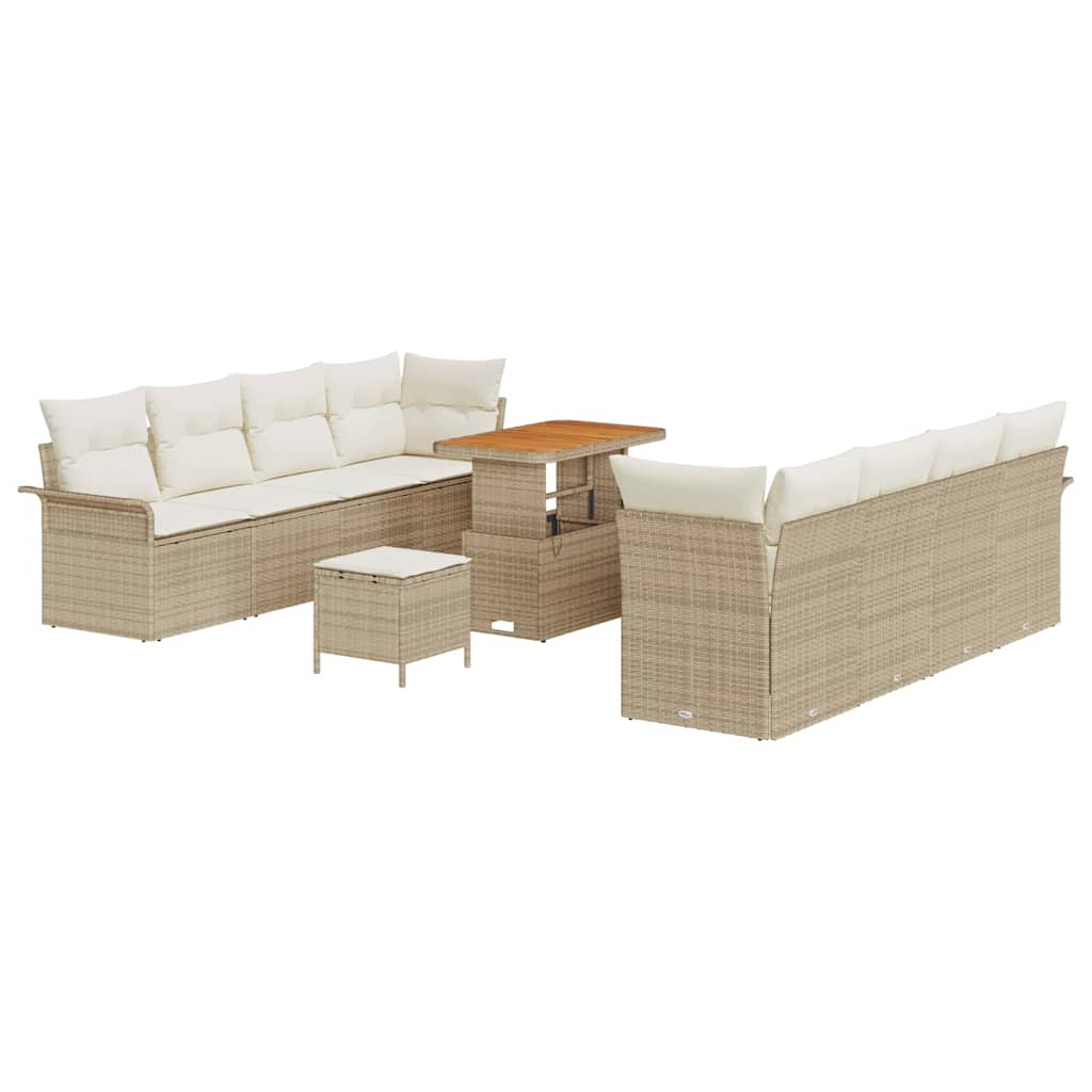 Tuin Sofa Set met kussen Beige en Crème 90 x 55 x 71 cm is nu te koop bij PeponiXL, paradijselijk wonen!