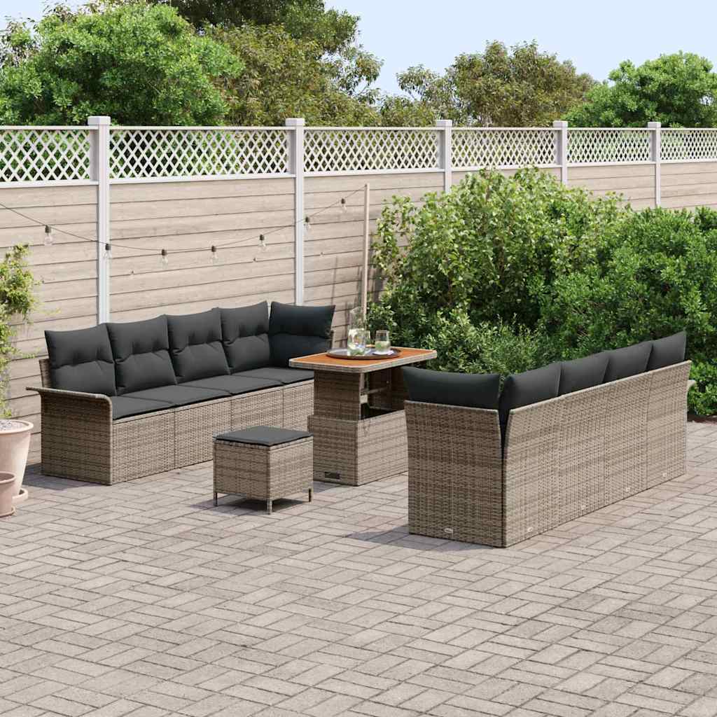 Tuin Sofa Set met kussen met opslag Grijs 90 x 55 x 71 cm is nu te koop bij PeponiXL, paradijselijk wonen!