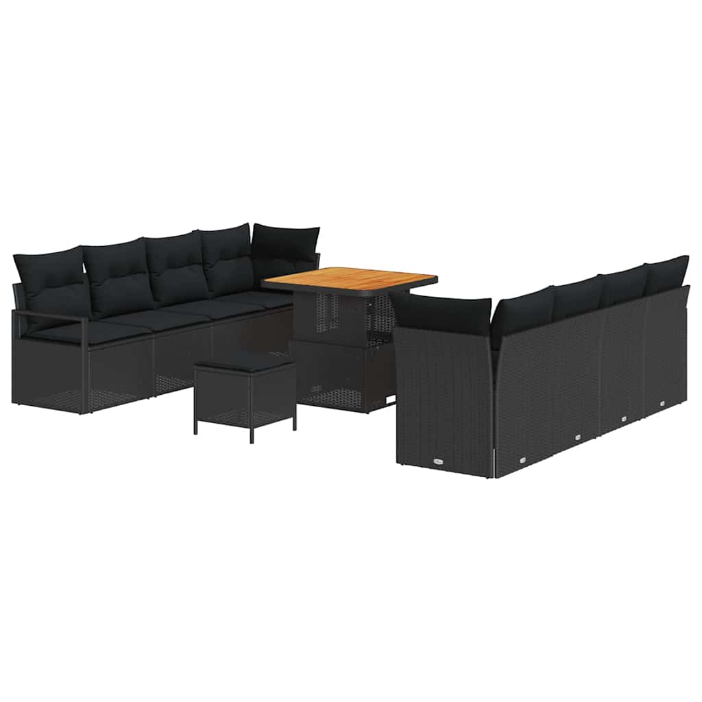 Tuin Sofa Set met kussen met opslag Zwart 80 x 80 x 71 cm is nu te koop bij PeponiXL, paradijselijk wonen!