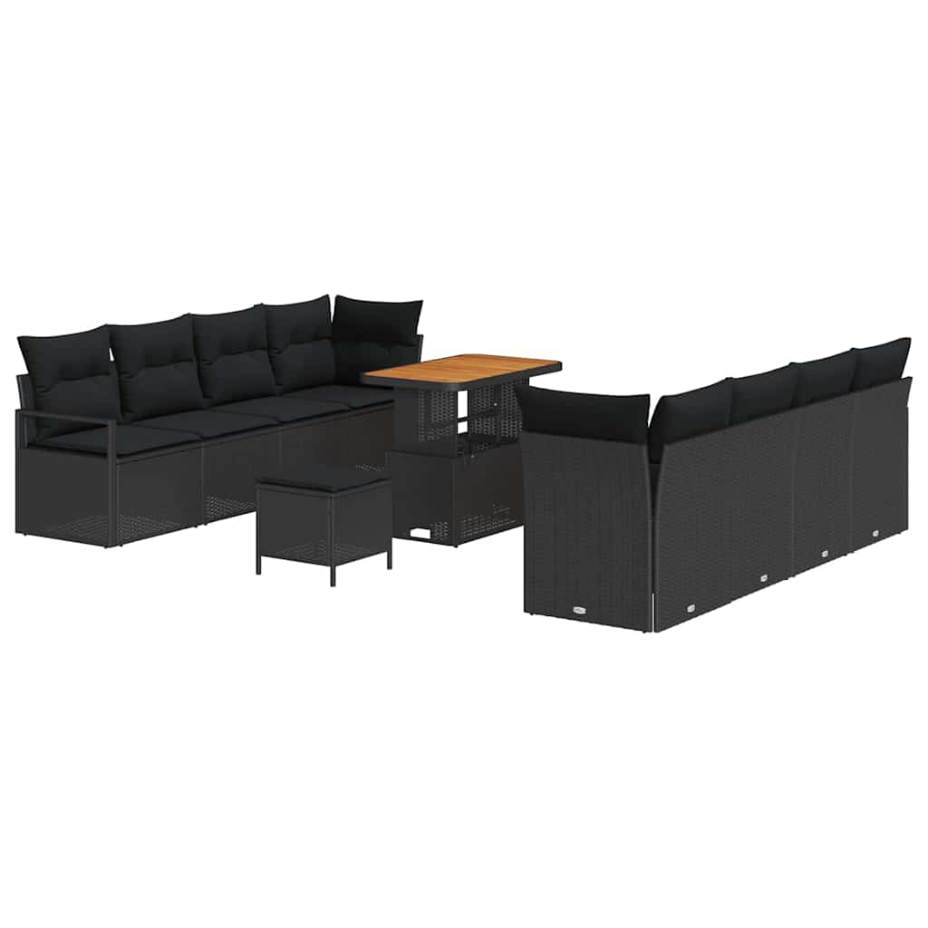 Tuin Sofa Set met kussen met opslag Zwart 90 x 55 x 71 cm is nu te koop bij PeponiXL, paradijselijk wonen!