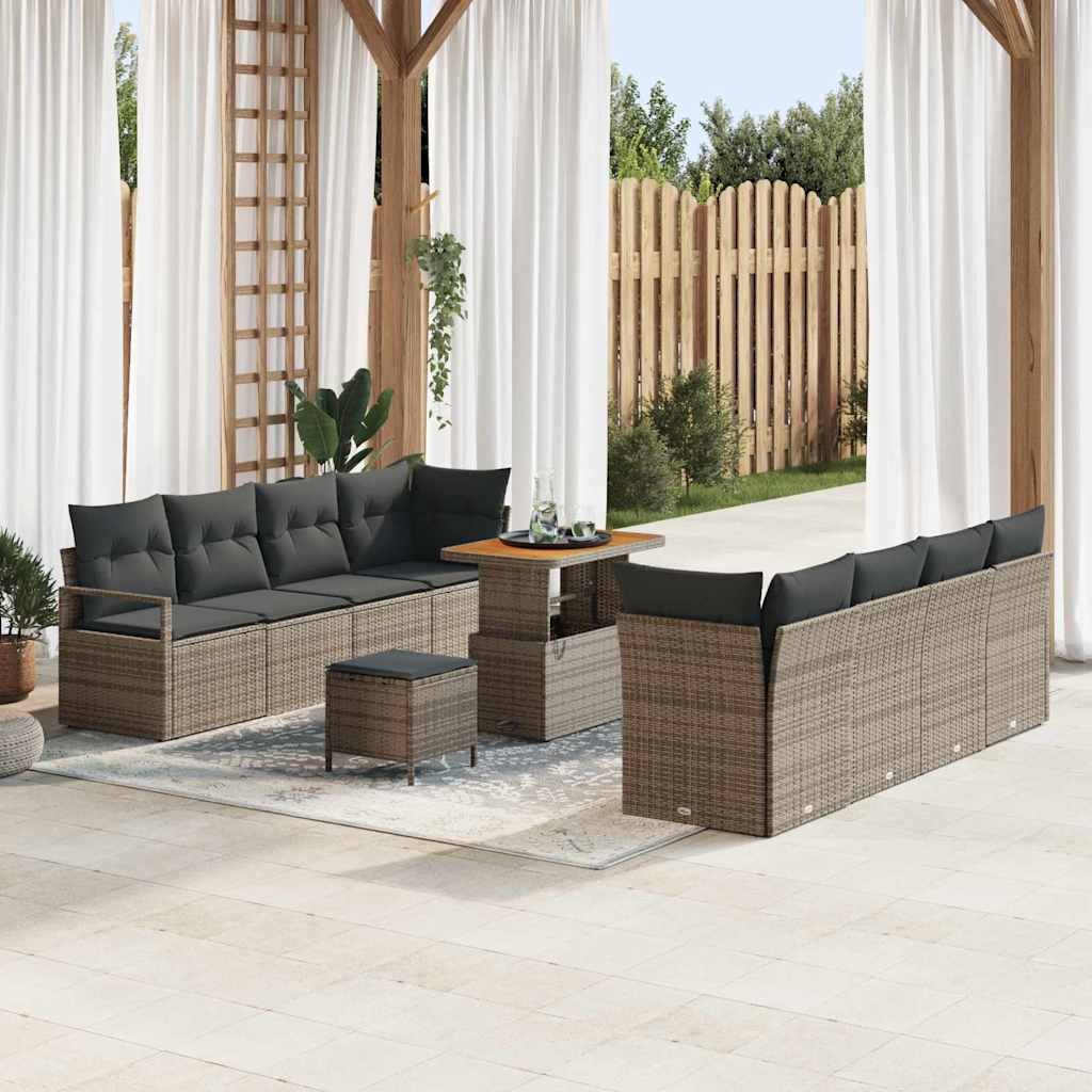 Tuin Sofa Set met kussen met opslag Grijs 90 x 55 x 71 cm is nu te koop bij PeponiXL, paradijselijk wonen!