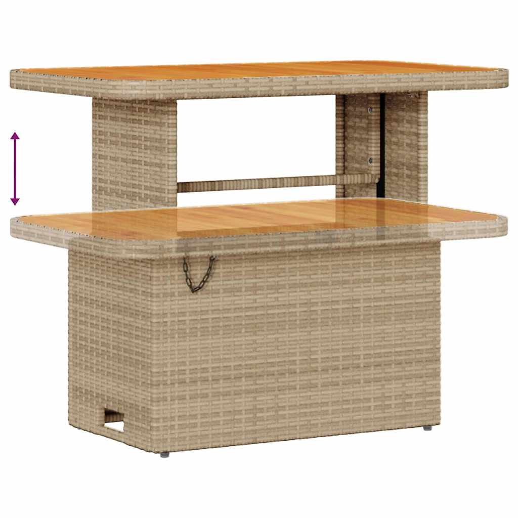 Tuinbankenset 11 pcs Beige en Licht Grijs poly rattan is nu te koop bij PeponiXL, paradijselijk wonen!
