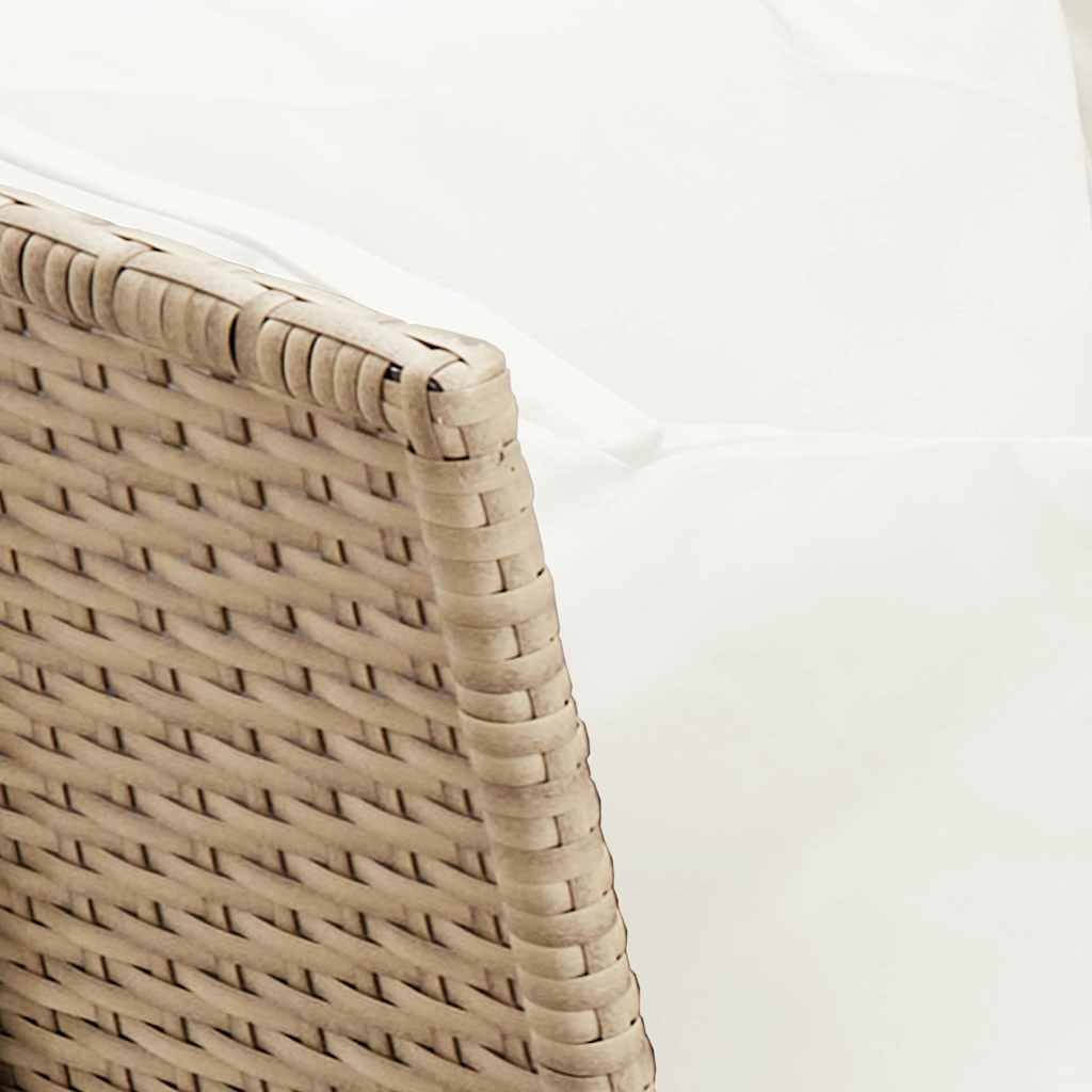 4-delige Tuinbankstel met kussens L-vormig beige poly rattan is nu te koop bij PeponiXL, paradijselijk wonen!