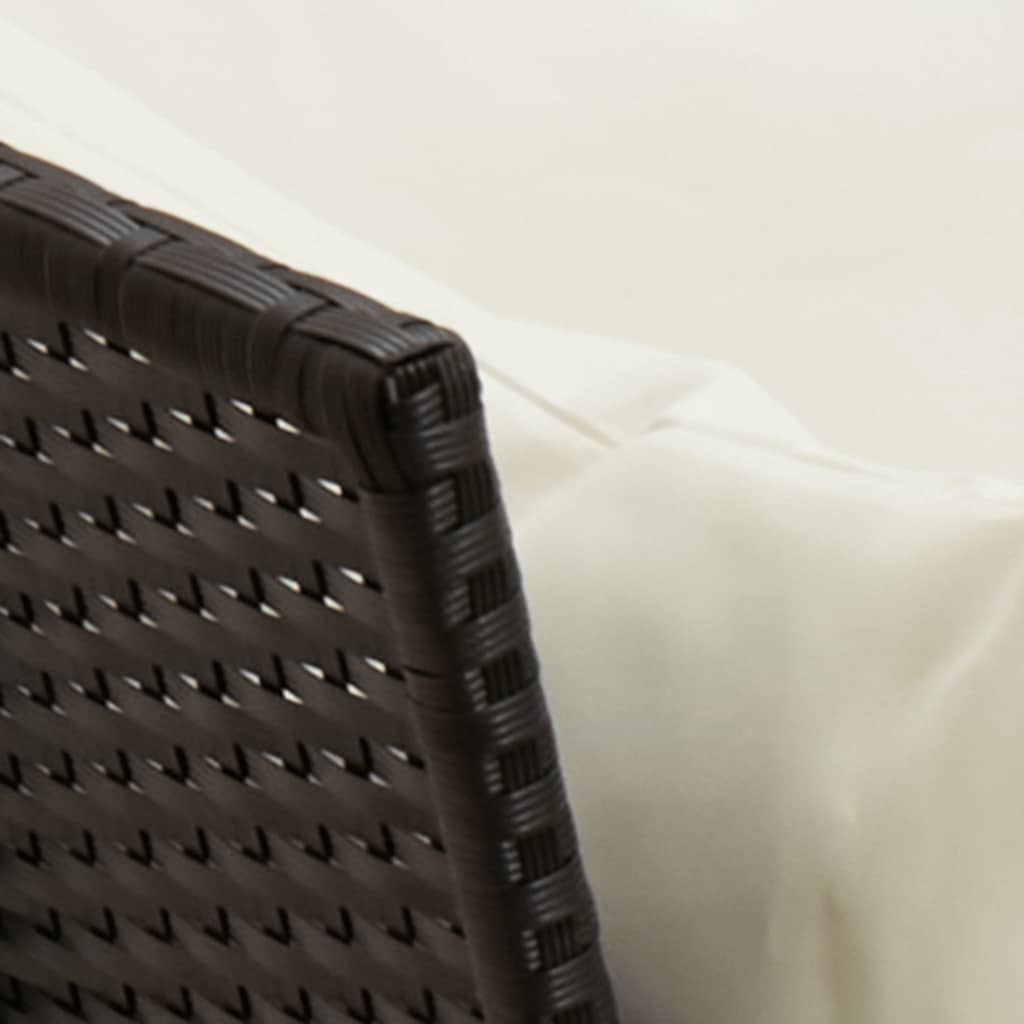 Tuinbank met kussens poly rattan zwart is nu te koop bij PeponiXL, paradijselijk wonen!