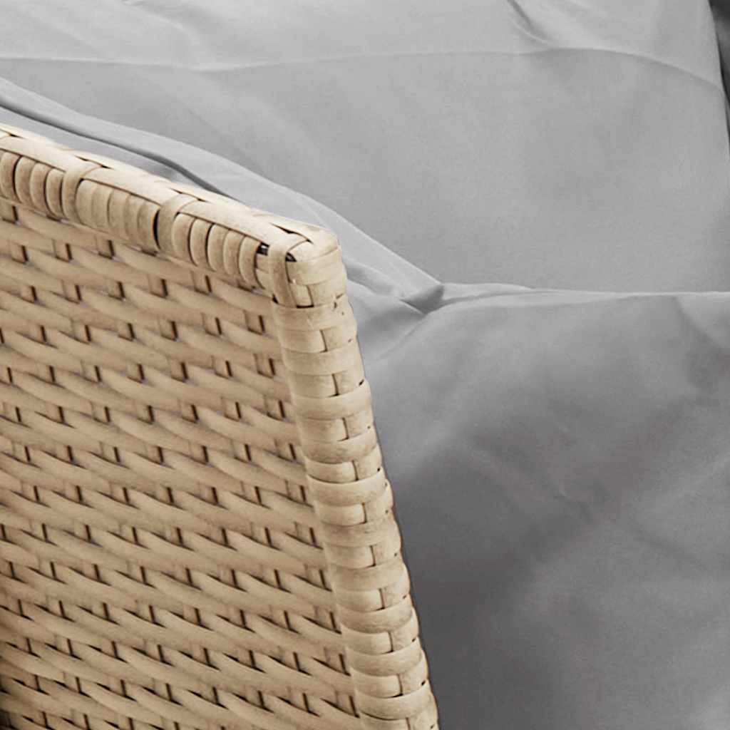 Tuinbank met kussens poly rattan beige is nu te koop bij PeponiXL, paradijselijk wonen!