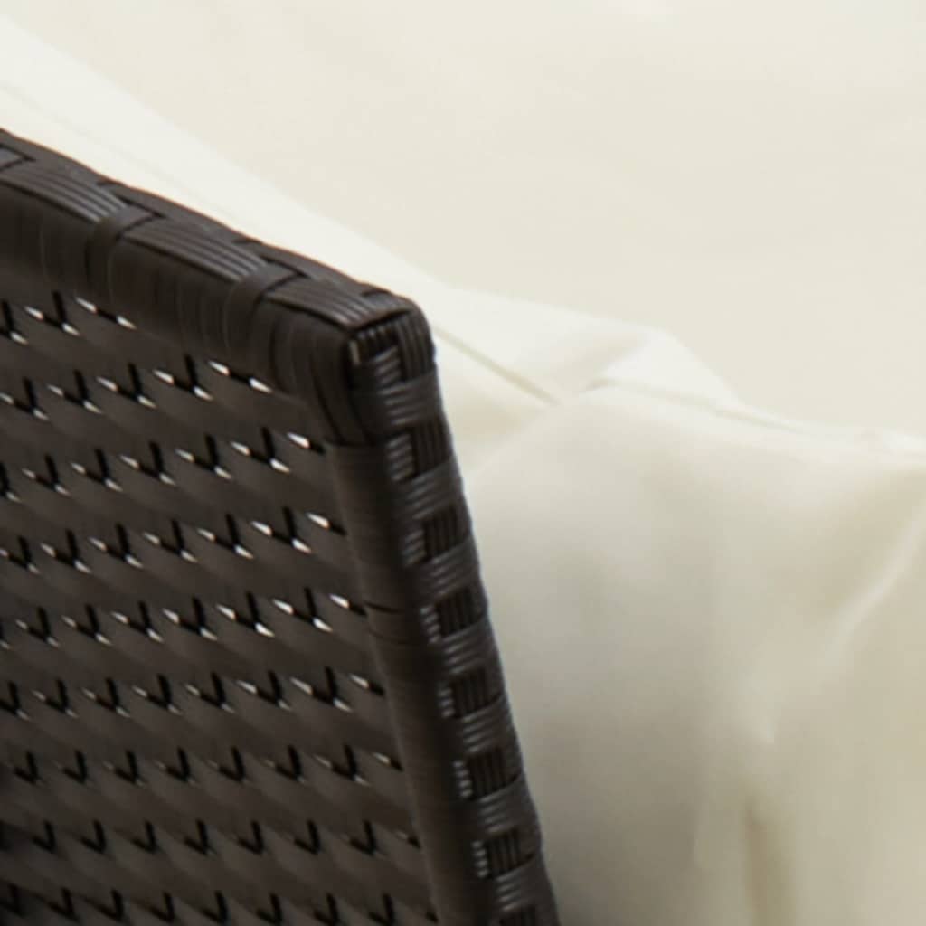 3-delige Loungeset met kussens poly rattan zwart is nu te koop bij PeponiXL, paradijselijk wonen!