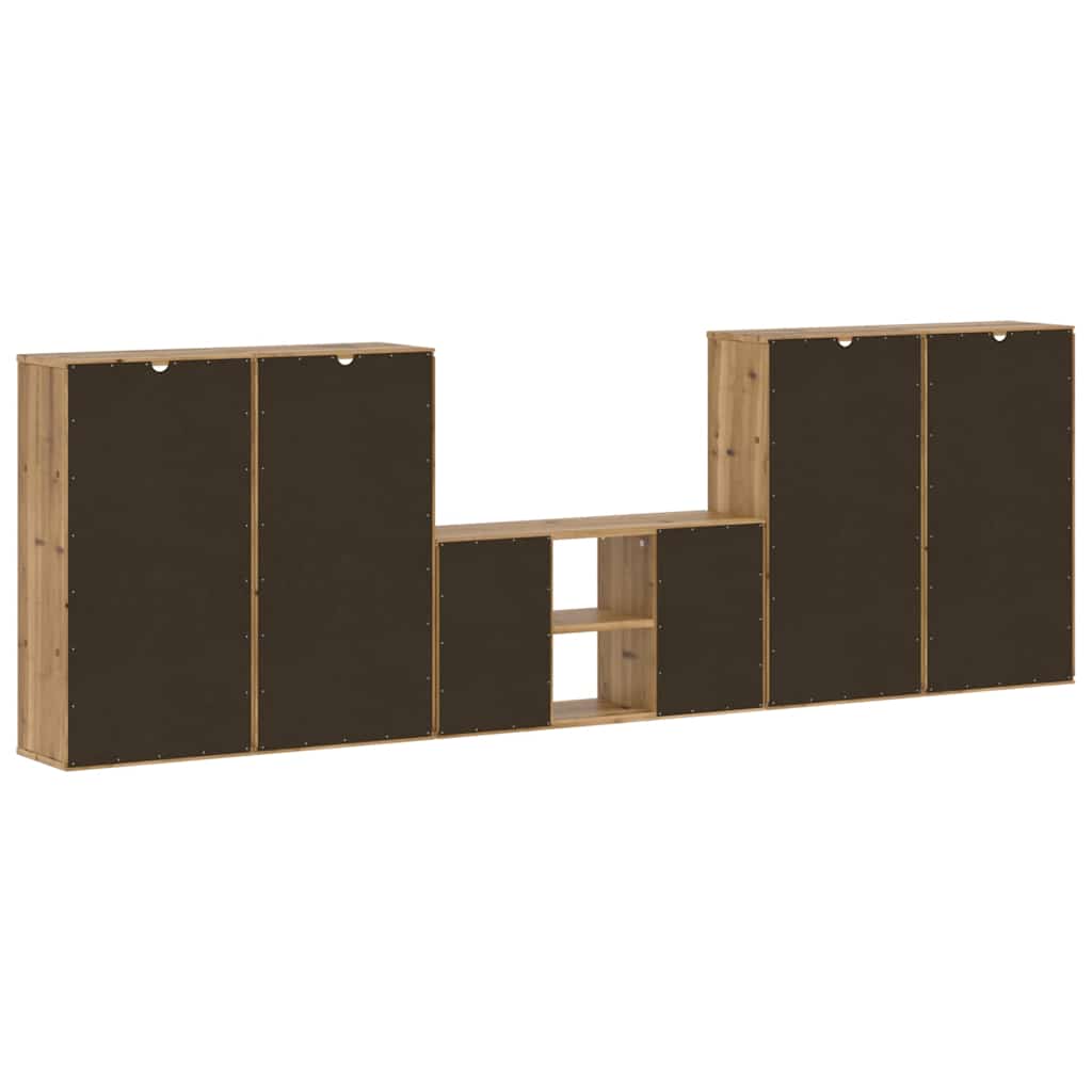 5-delige tv-meubels met opbergruimte ODDA massief grenenhout is nu te koop bij PeponiXL, paradijselijk wonen!