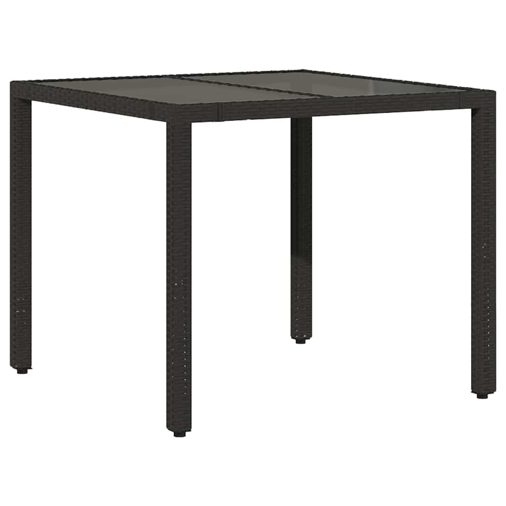 Tuin eettafelset 3 pcs Zwart poly rattan is nu te koop bij PeponiXL, paradijselijk wonen!