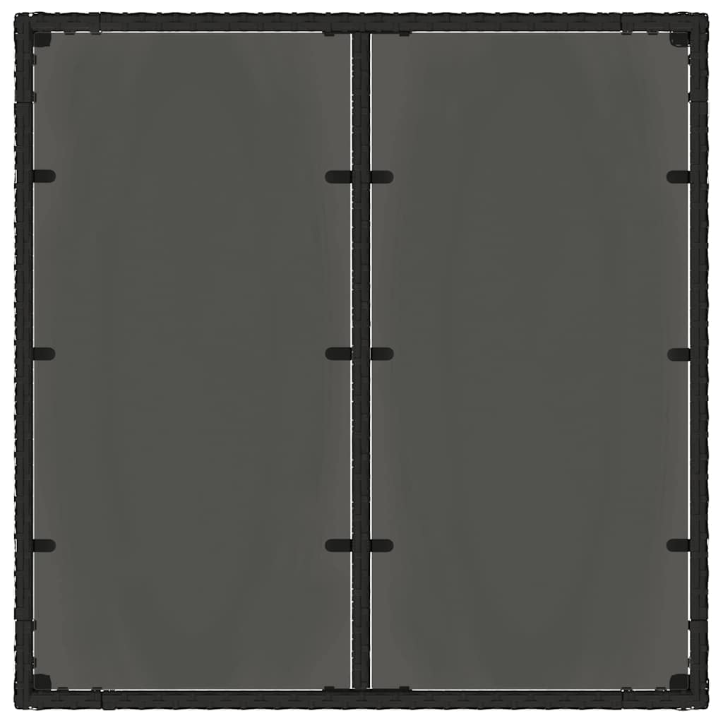 Tuin eettafelset 5 pcs Zwart poly rattan is nu te koop bij PeponiXL, paradijselijk wonen!