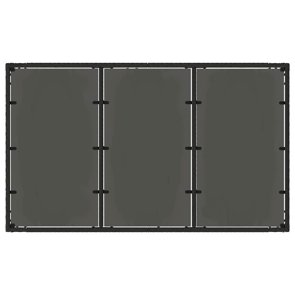 Tuin eettafelset 7 pcs Zwart poly rattan is nu te koop bij PeponiXL, paradijselijk wonen!