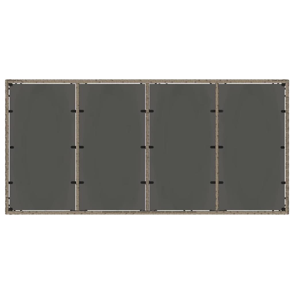 Tuin eettafelset 9 pcs Grijs poly rattan is nu te koop bij PeponiXL, paradijselijk wonen!