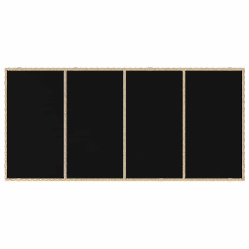 Tuin eettafelset 9 pcs Beige poly rattan is nu te koop bij PeponiXL, paradijselijk wonen!