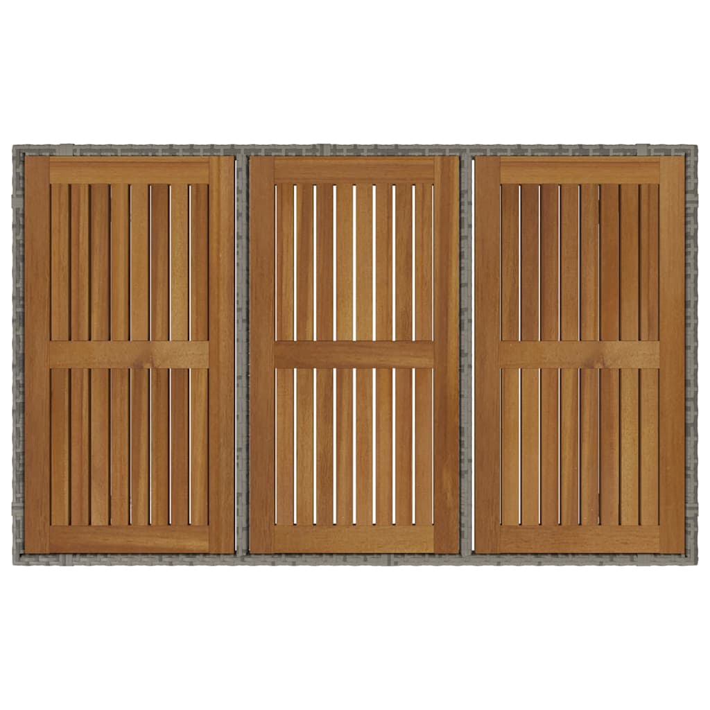 Tuin eettafelset 5 pcs Grijs poly rattan is nu te koop bij PeponiXL, paradijselijk wonen!