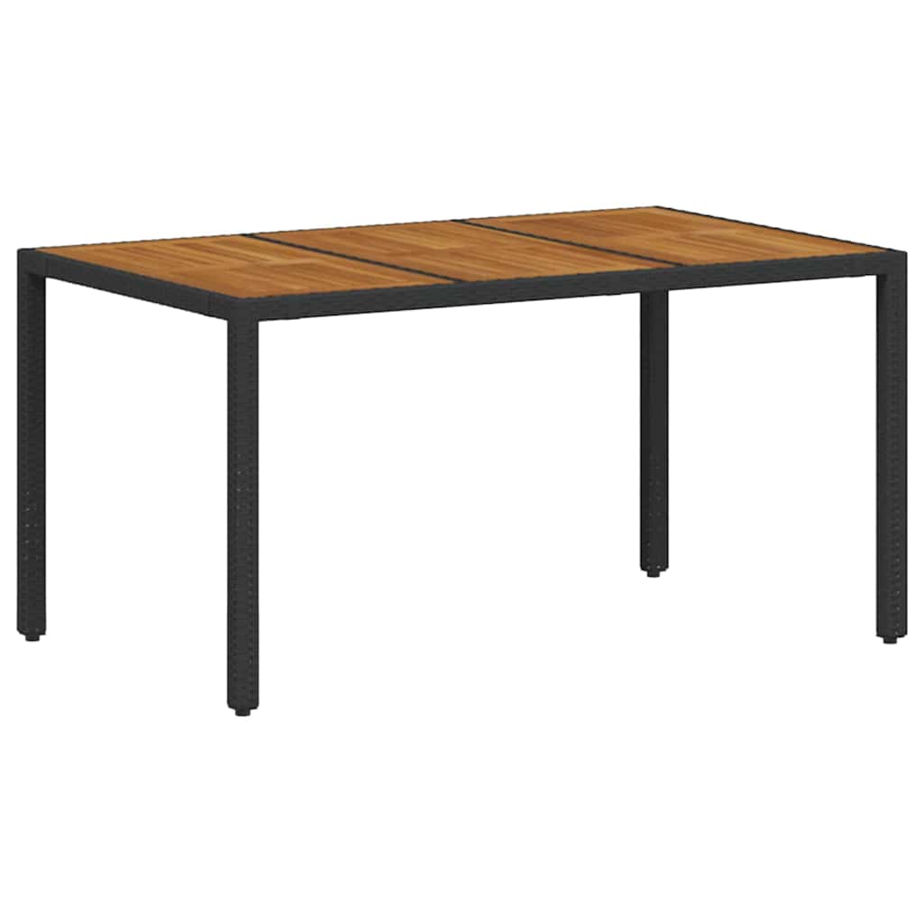 Tuin eettafelset 7 pcs Zwart poly rattan is nu te koop bij PeponiXL, paradijselijk wonen!