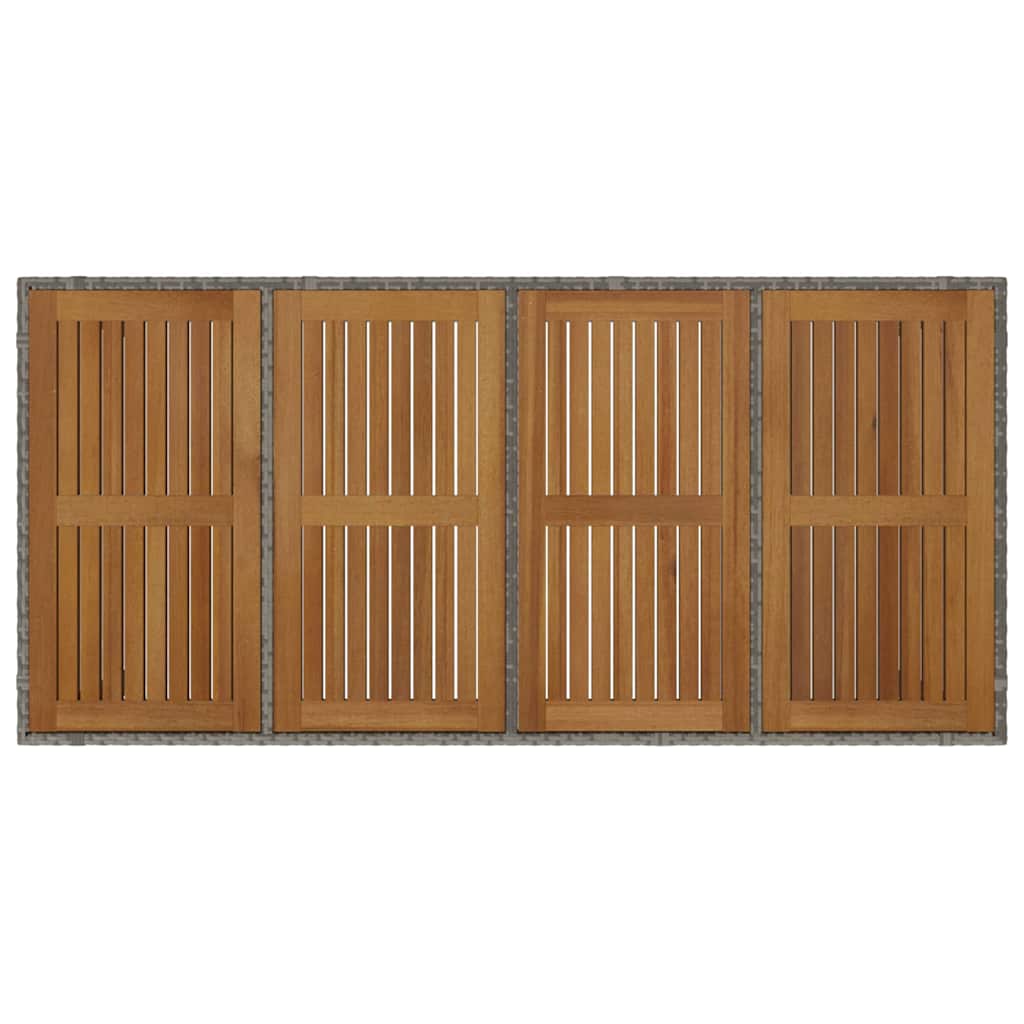 Tuin eettafelset 9 pcs Grijs poly rattan is nu te koop bij PeponiXL, paradijselijk wonen!