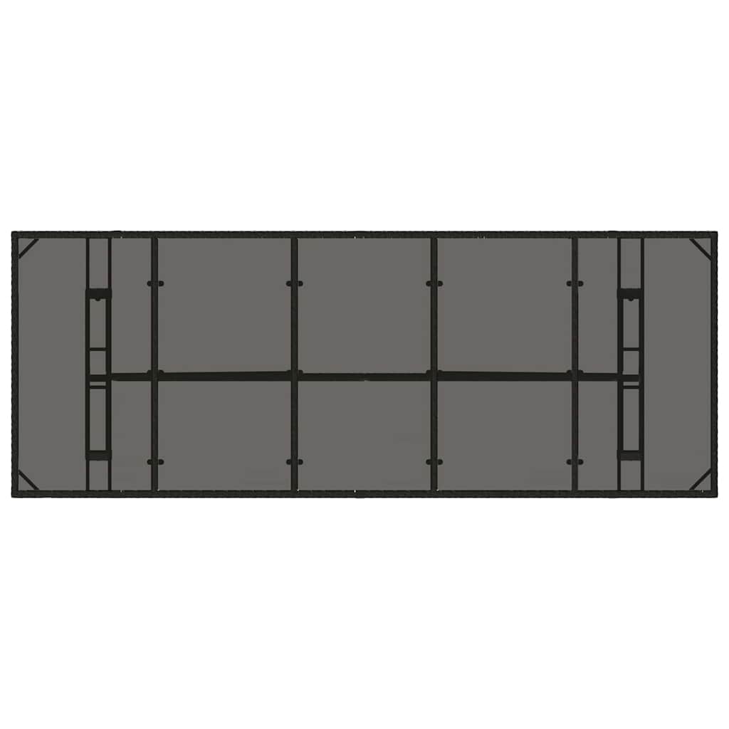 Tuin eettafelset 9 pcs Zwart poly rattan is nu te koop bij PeponiXL, paradijselijk wonen!