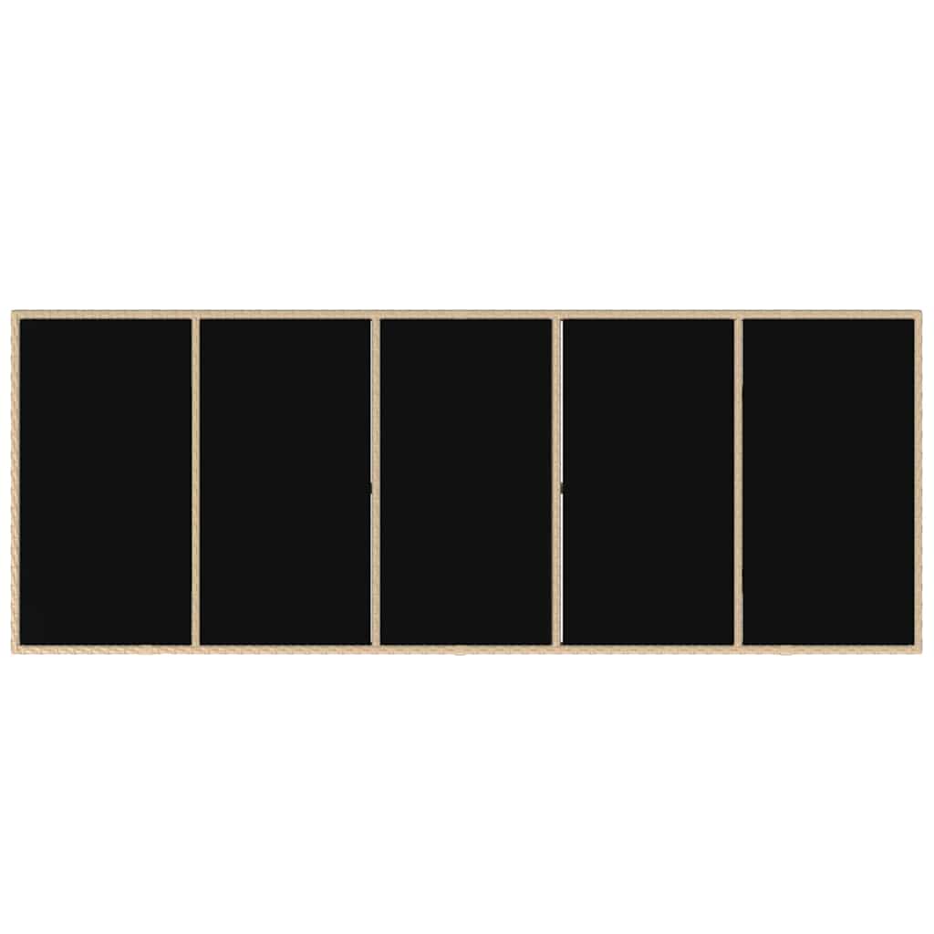 Tuin eettafelset 11 pcs Beige poly rattan is nu te koop bij PeponiXL, paradijselijk wonen!