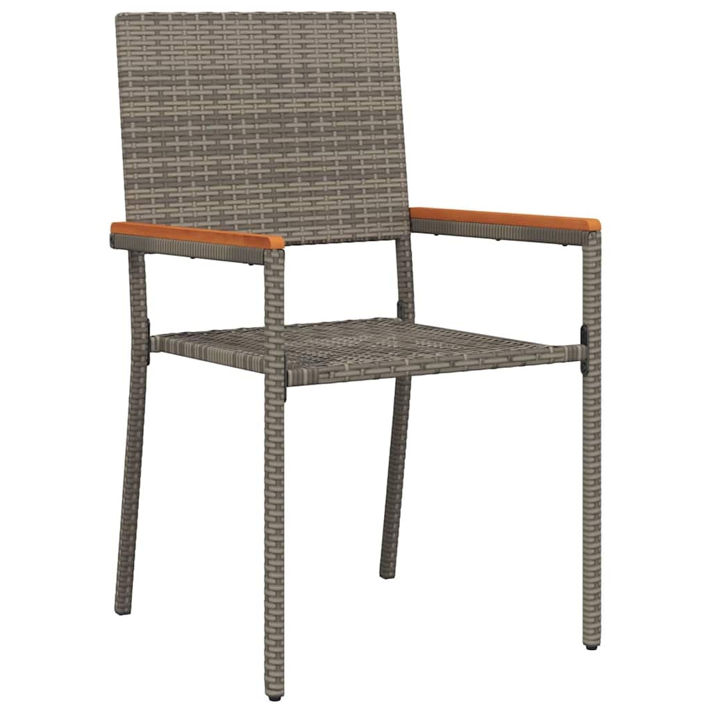 Tuin eettafelset 9 pcs Grijs poly rattan is nu te koop bij PeponiXL, paradijselijk wonen!
