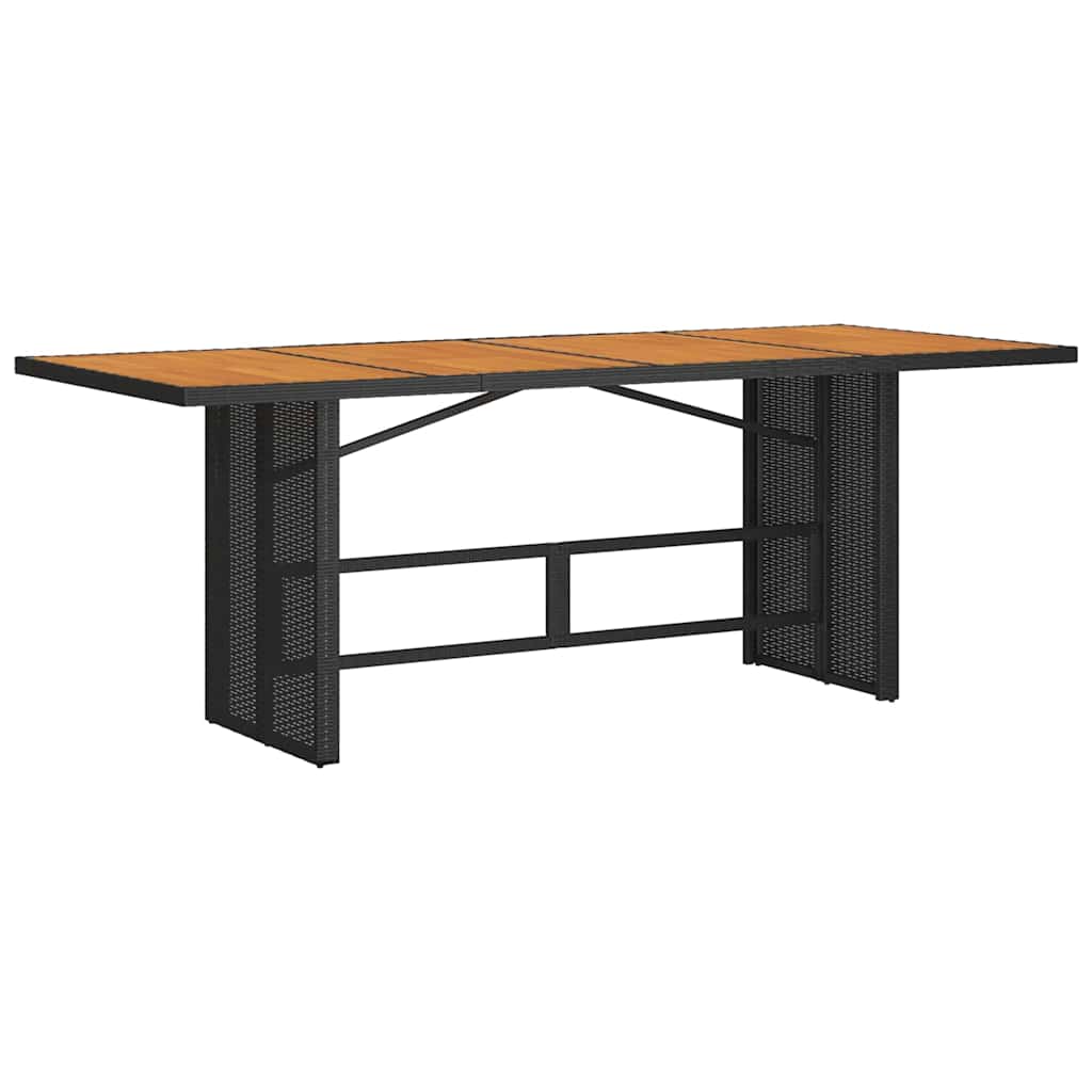 Tuin eettafelset 7 pcs Zwart poly rattan is nu te koop bij PeponiXL, paradijselijk wonen!