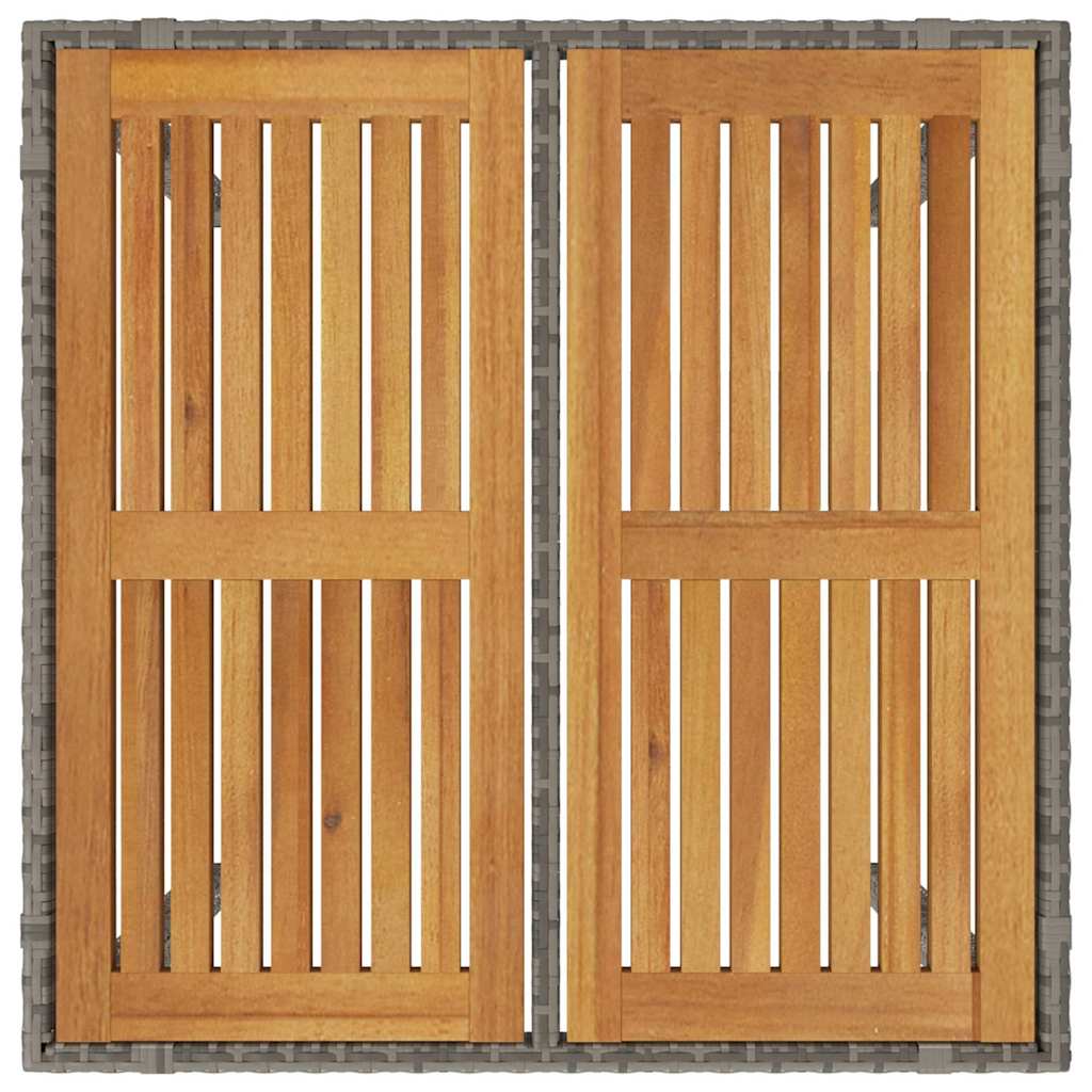 Tuin eettafelset 5 pcs Grijs en Bruin poly rattan is nu te koop bij PeponiXL, paradijselijk wonen!