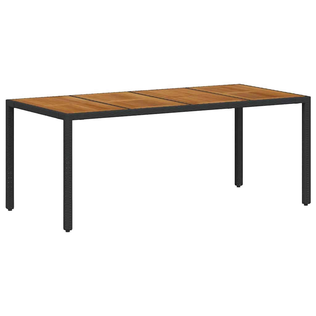 Tuin eettafelset 9 pcs Zwart en Bruin poly rattan is nu te koop bij PeponiXL, paradijselijk wonen!