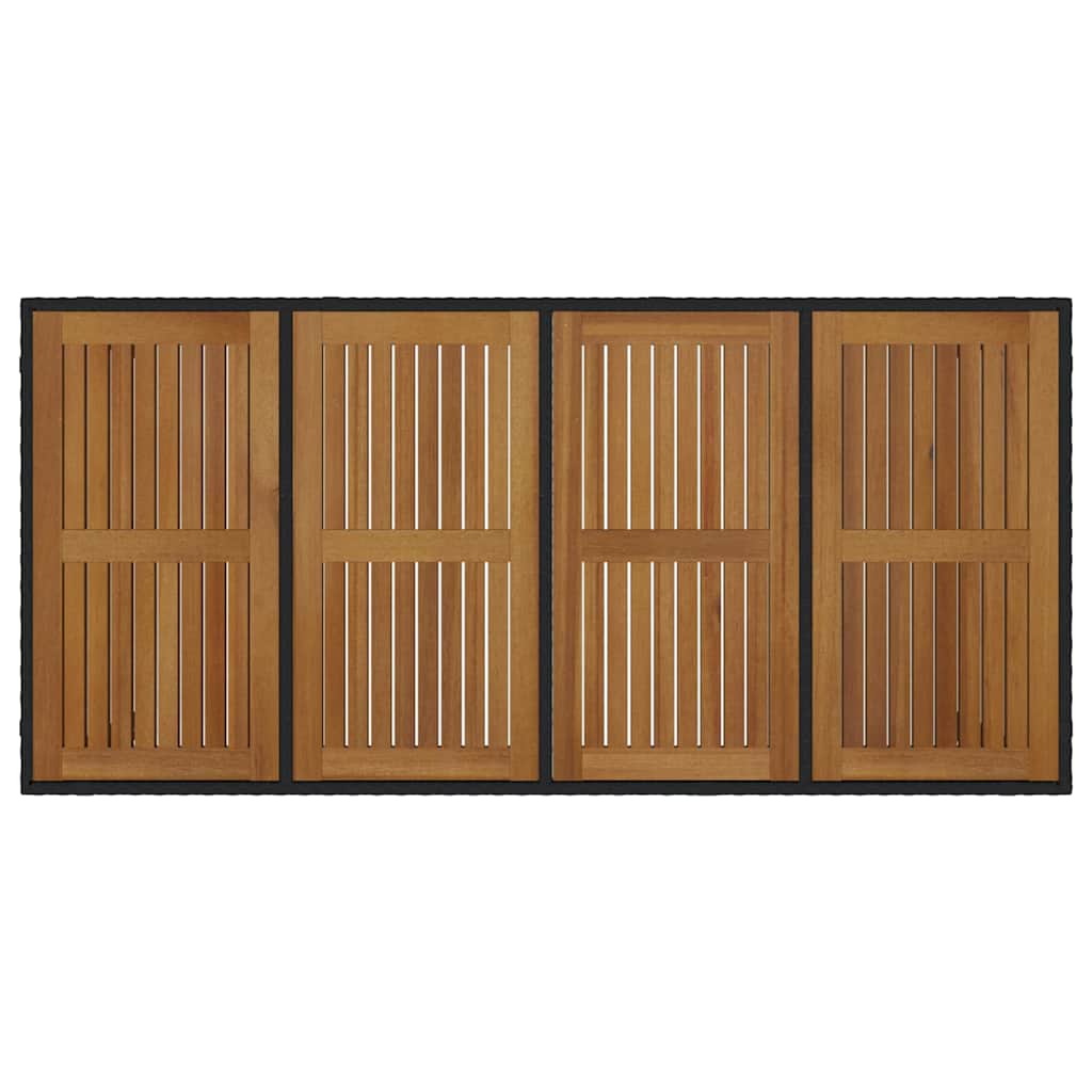 Tuin eettafelset 9 pcs Zwart en Bruin poly rattan is nu te koop bij PeponiXL, paradijselijk wonen!