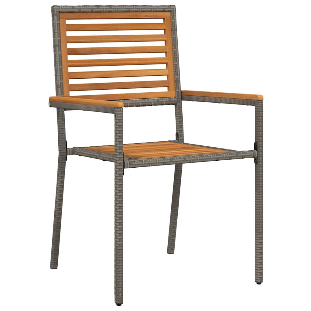 Tuin eettafelset 9 pcs Grijs en Bruin poly rattan is nu te koop bij PeponiXL, paradijselijk wonen!