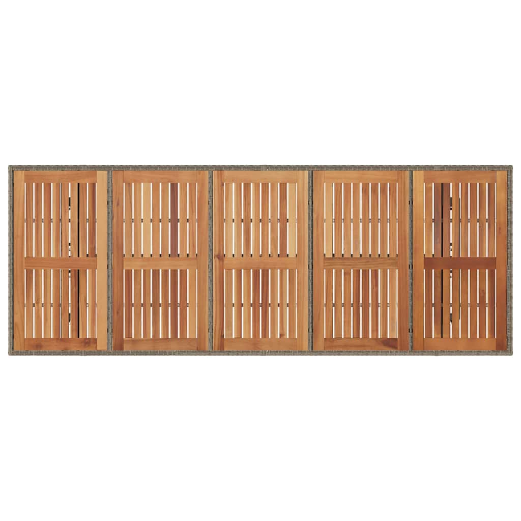 Tuin eettafelset 9 pcs Grijs en Bruin poly rattan is nu te koop bij PeponiXL, paradijselijk wonen!