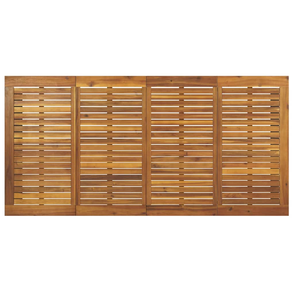 Tuin eettafelset 7 pcs Zwart Massief Acaciahout is nu te koop bij PeponiXL, paradijselijk wonen!