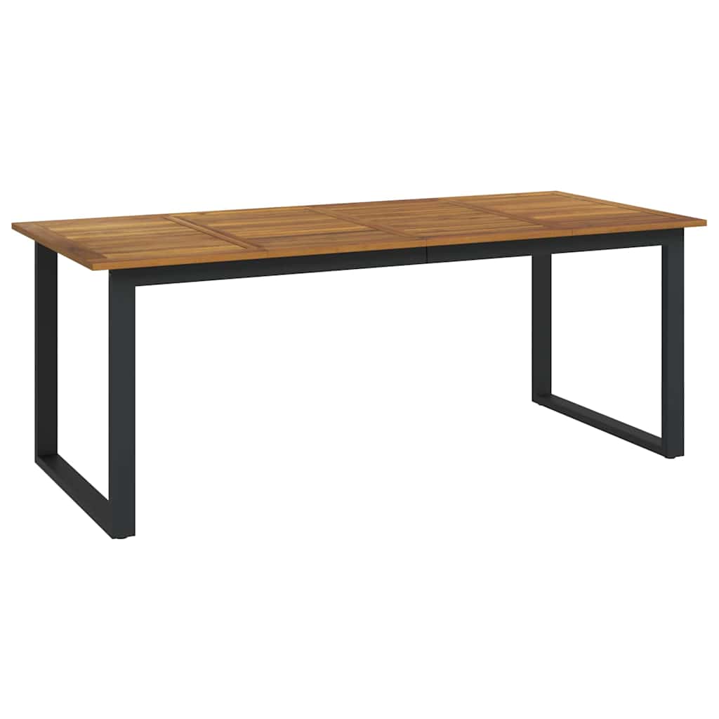 Tuin eettafelset 9 pcs Zwart Massief Acaciahout is nu te koop bij PeponiXL, paradijselijk wonen!