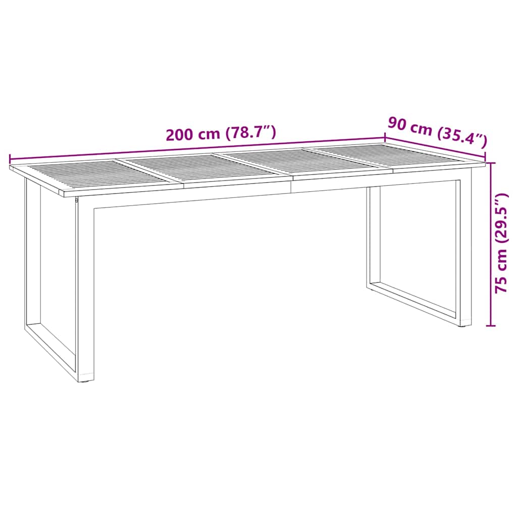 Tuin eettafelset 9 pcs Zwart Massief Acaciahout is nu te koop bij PeponiXL, paradijselijk wonen!