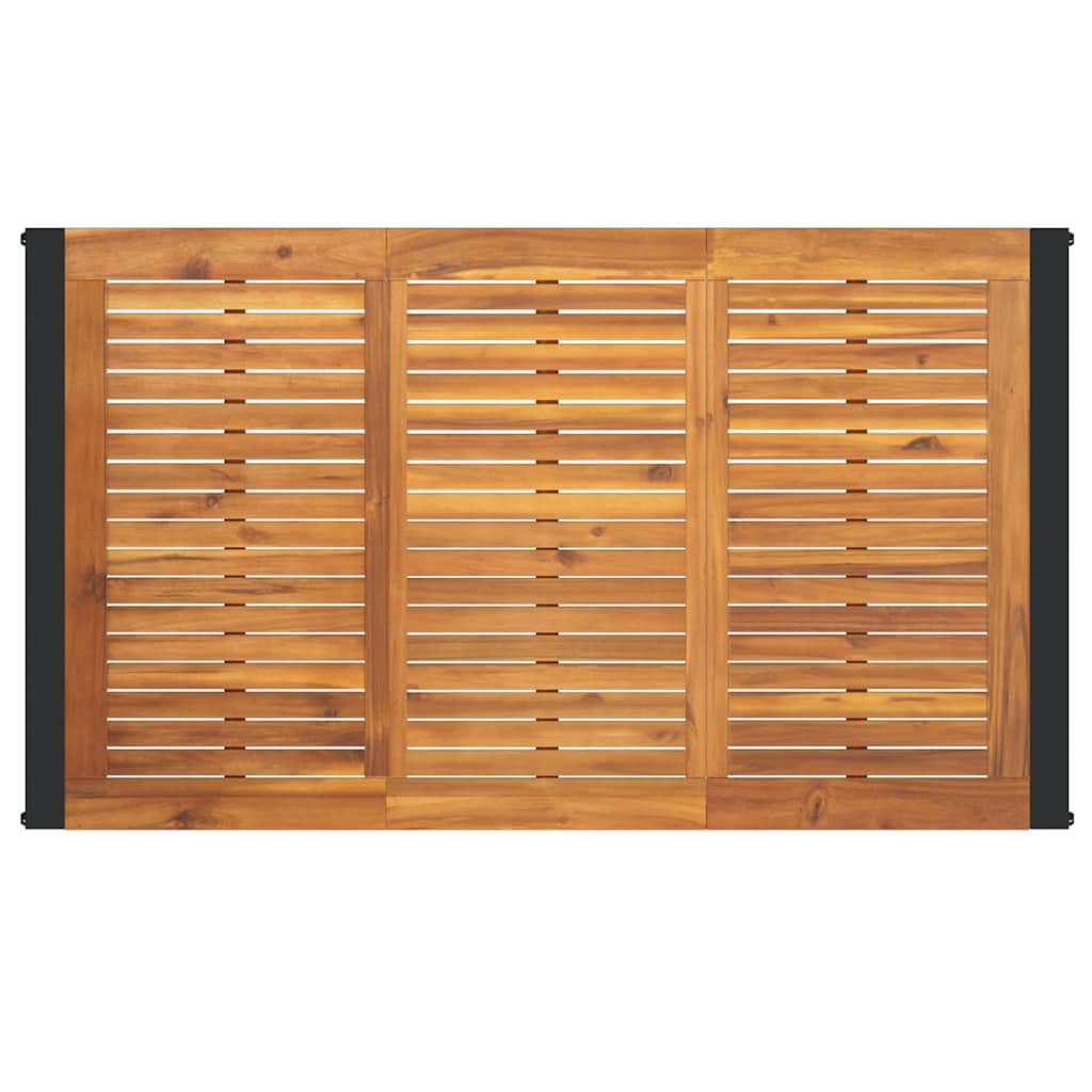 Tuin eettafelset 5 pcs Zwart en Bruin poly rattan is nu te koop bij PeponiXL, paradijselijk wonen!