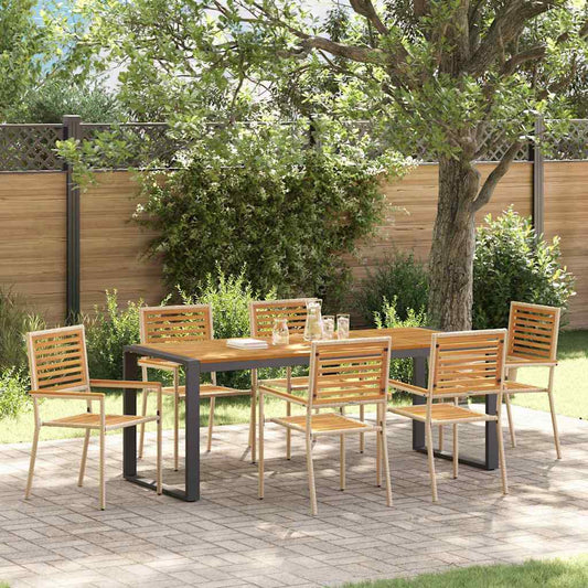Tuin eettafelset 7 pcs Beige en Bruin poly rattan is nu te koop bij PeponiXL, paradijselijk wonen!
