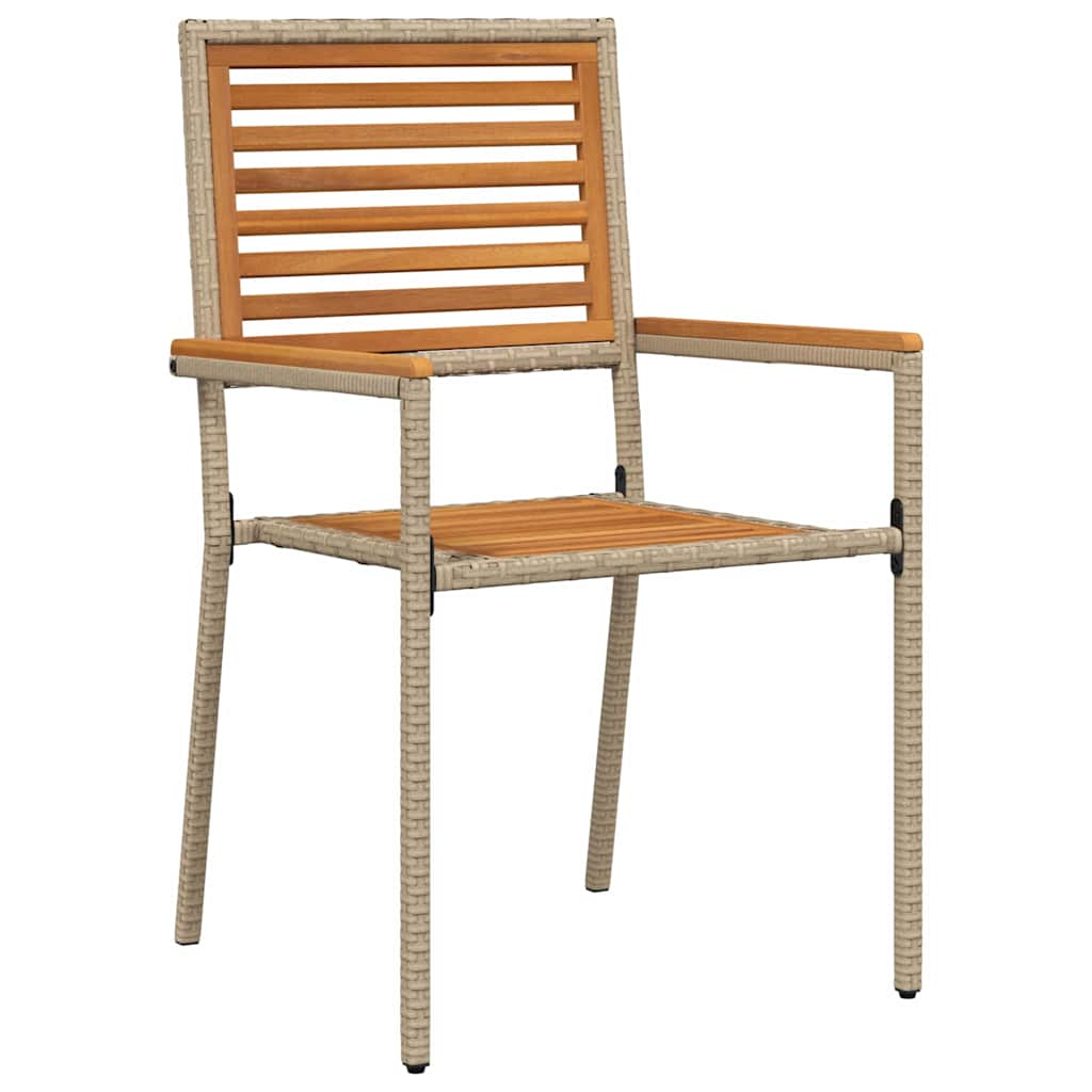 Tuin eettafelset 7 pcs Beige en Bruin poly rattan is nu te koop bij PeponiXL, paradijselijk wonen!